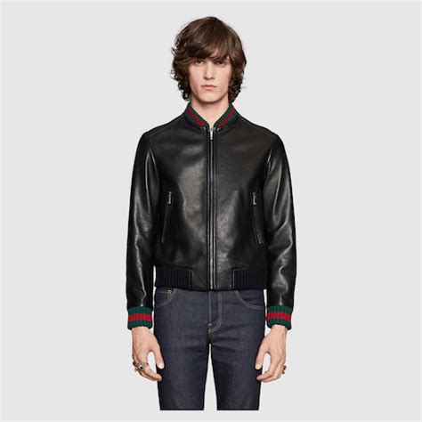 gucci leather jacket asymmetrical zip|Gucci leather jacket.